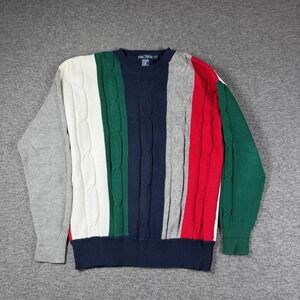 Vintage 90s Nautica Vertical Wide Stripe Sweater Mens Medium M